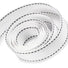 White/Black Stitch - Saddle Stitch Ribbon - 3/8" x 50 Yards