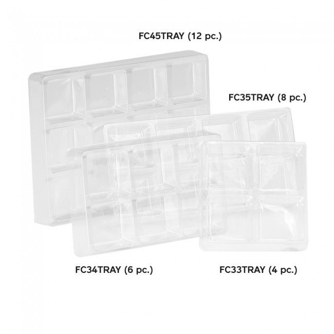 Clear - Candy Tray - (6 Pc.) 2-3/4 x 4-1/8 x 1/2"