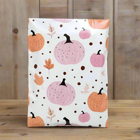 Fall Pumpkin Poly Mailers Size 10x13 Halloween Shipping Bags