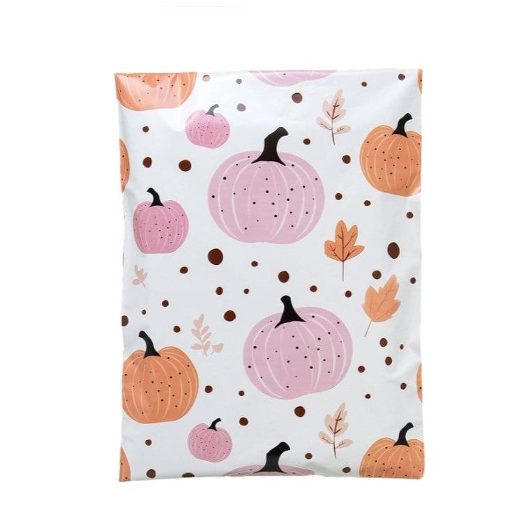 Fall Pumpkin Poly Mailers Size 10x13 Halloween Shipping Bags