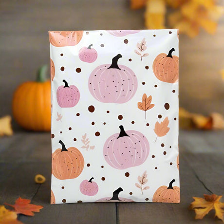 Fall Pumpkin Poly Mailers Size 10x13 Halloween Shipping Bags