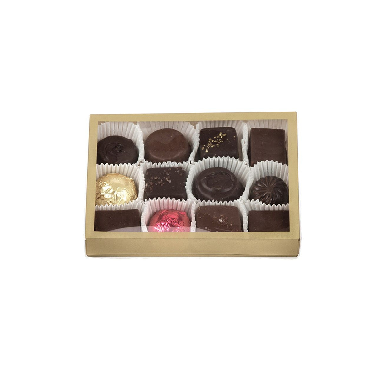 Frosted Gold Artisan Window Candy Boxes - Box & Wrap