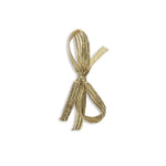 Gold - Flat Metallic Stretch Loops - 8" Loop (14" untied)