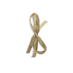 Gold - Flat Metallic Stretch Loops - 8" Loop (14" untied)