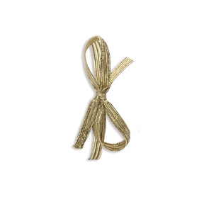 Gold - Flat Metallic Stretch Loops - 8" Loop (14" untied)