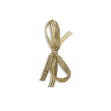 Gold - Flat Metallic Stretch Loops - 16" Loop (25" untied)
