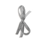 Silver - Flat Metallic Stretch Loops - 10" Loop (18" untied)