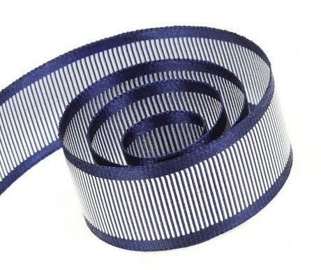 Navy with Silver - Gala Ribbon - 1-1/2" x 50 Yards