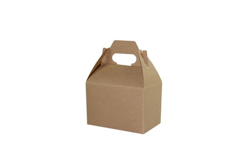 Natural Kraft Shadow Stripe - Gable Box - 6 x 4 x 4"
