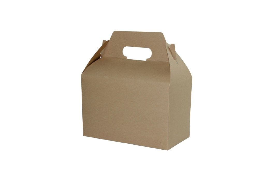 Natural Kraft Shadow Stripe - Gable Box - 8 x 4-7/8 x 5-1/4"