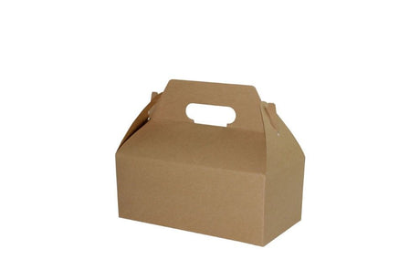 Natural Kraft Shadow Stripe - Gable Box - 8-7/8 x 5 x 3-1/2"