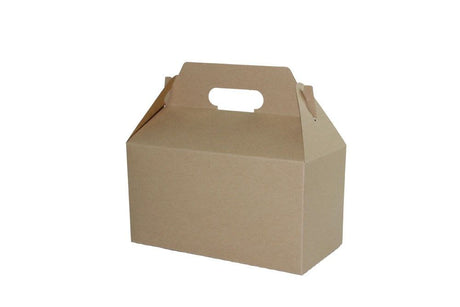 Natural Kraft Shadow Stripe - Gable Box - 8-7/8 x 5 x 6-3/4"