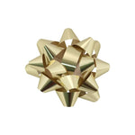 Gold - Glitter Star Bows - 4-1/4" Width Bow with 16 Loops (3/4" Ribbon)