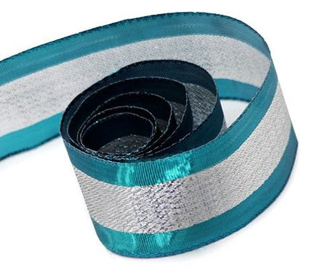 Wave / Silver - Glitz Ribbon - 1-1/2" x 50 Yards