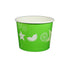 Fruit Pattern Lime Green - Ice Cream Cup - (16 oz) 4-3/8" Dia x 3-1/4" H