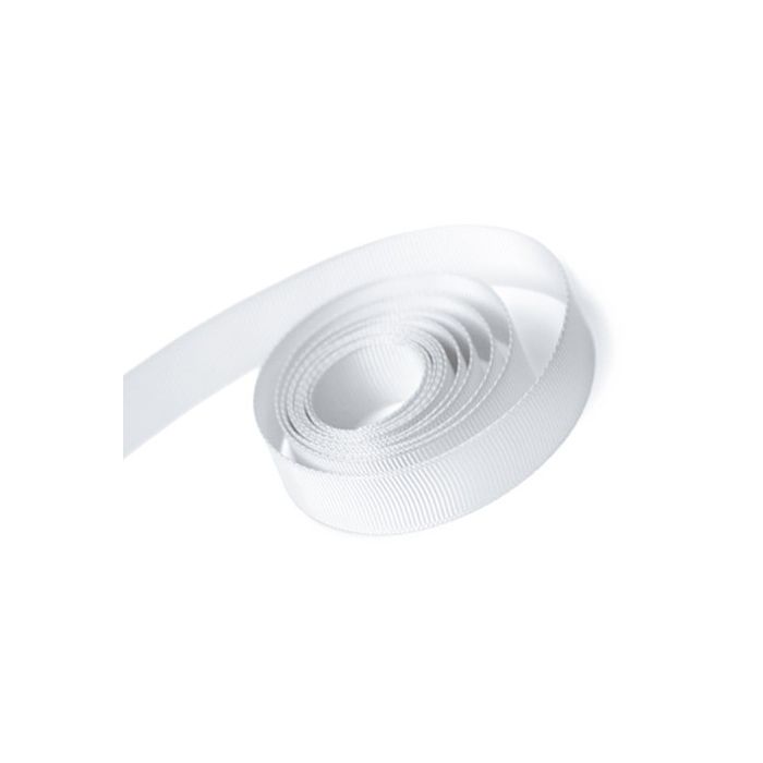 White - Grosgrain Ribbon - 3/8" x 100 Yards