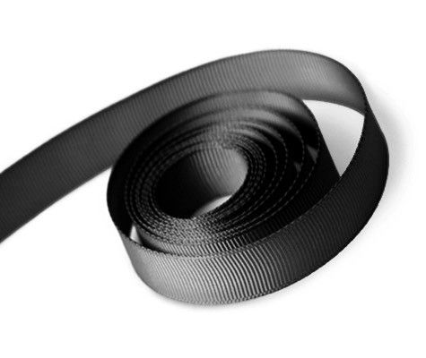 Black - Grosgrain Ribbon - 1/4" x 100 Yards