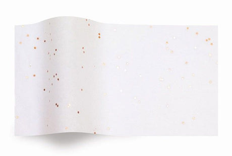 Gemstones Rose Gold on White - Tissue - Ream - 20 x 30"