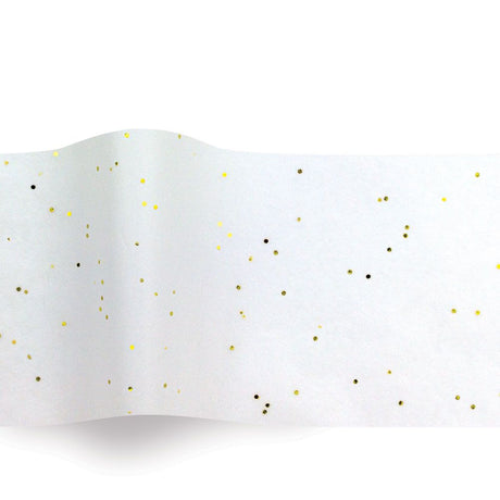 Gemstones Gold on White - Tissue - Ream - 20 x 30"