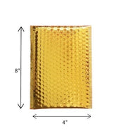Gold Metallic Bubble Mailers Size 4x8 Padded Shipping Bags