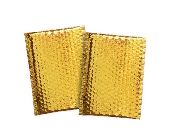 Gold Metallic Bubble Mailers Size 6.5x10 Padded Shipping Bags