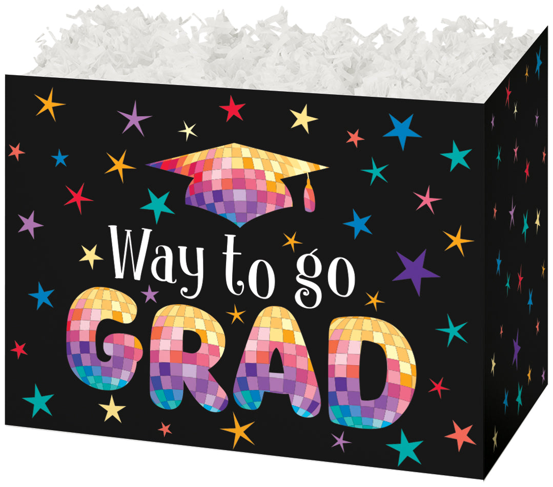Grad Disco Stars - Basket Box - 10-1/4 x 6 x 7-1/2"