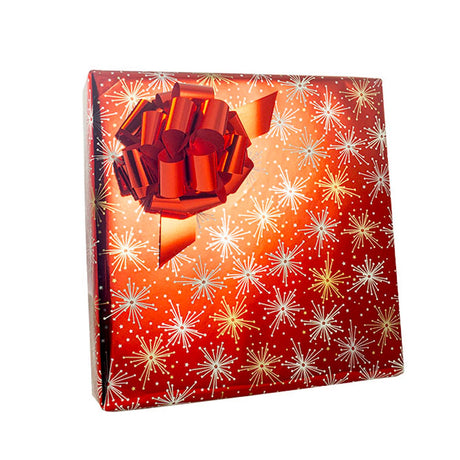 Ruby Starburst - Gift Wrap - Cutter Box Gift Wrap Roll (24" x 100 ft.)