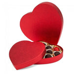 Red Sparkle - Heart Shaped Candy Box - (1 lb) 9-1/8 x 7-1/2 x 1-1/8"