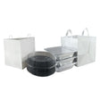 White - Restaurant Take-Out Bag - Cardboard Bottom