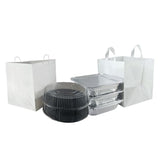 White - Restaurant Take-Out Bag - Cardboard Bottom