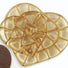 Gold - Heart Shaped Candy Tray - (1 lb) 9-1/8 x 7-1/2 x 1-1/8" - 24 Cavity