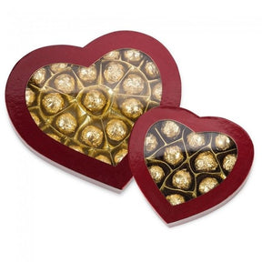 Crimson - Heart Shaped Candy Box - (1/2 lb) 6-3/8 x 5-1/2 x 1-1/8"