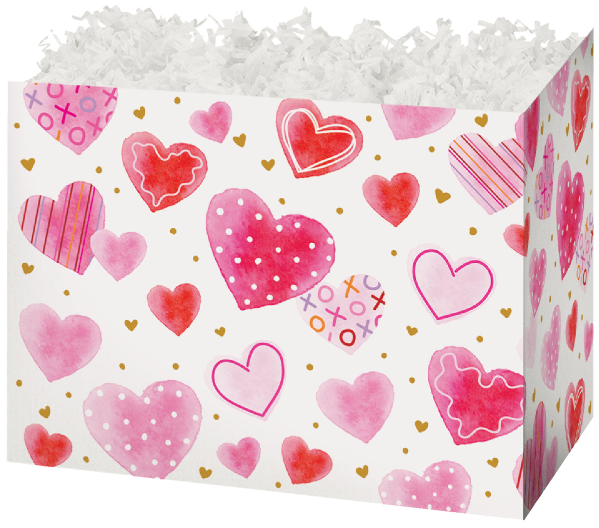 Handmade Hearts - Basket Box - 10-1/4 x 6 x 7-1/2"