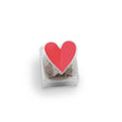Clear Favor Box w/ Red Heart Closure - 1-1/2 x 1-1/2 x 1"