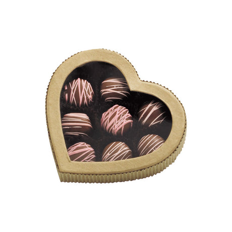 Kraft Heart Window Boxes - 5-1/8 x 4-1/4 x 1"