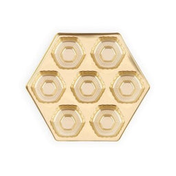 Gold - Hexagonal Candy Tray - (Hex - 7pc.) 4-1/2 x 2-1/4 x 5/8" - Pack/25