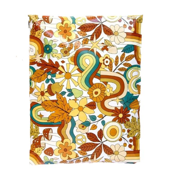 Hippie Design Poly Mailers Size 10x13 Shipping Bags