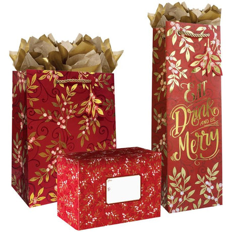 Holiday Floral Gift Bags, Wrapping Paper, & Mailers
