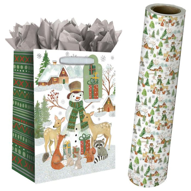 Holiday Woodland Gift Bags & Wrapping Paper