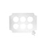 White - Tin Insert - 10-3/4 x 7-1/8" Insert - Fits 6 Large Tins