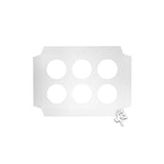 White - Tin Insert - 10-3/4 x 7-1/8" Insert - Fits 6 Large Tins