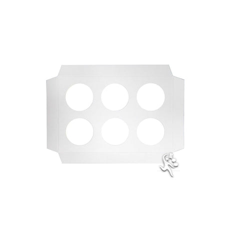 White - Tin Insert - 7-1/4 x 5-1/2" Insert - Fits 6 Medium Tins