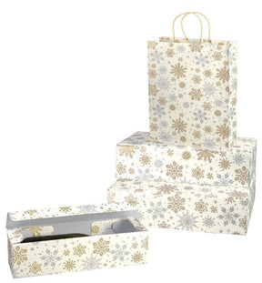 Alpine Snowflake - 2 Bottle Box - 7-1/4 x 3-1/2 x 13-3/8"