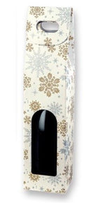 Alpine Snowflake - 1 Bottle Carrier - 3-1/2 x 3-1/2 x 15"