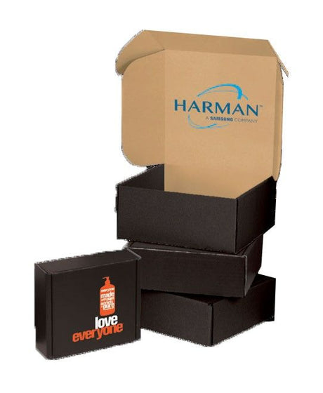Black - E-Commerce Corrugated Box - 8 x 8 x 3"