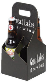 Black Kraft - 4 Bottle Beer Carrier - 5-1/8 x 5-1/8 x 11-3/8"