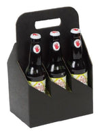 Black Kraft - 6 Bottle Beer Carrier - 7-5/8 x 5-1/8 x 11-3/8"