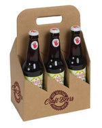 Natural Kraft - 6 Bottle Beer Carrier - 7-5/8 x 5-1/8 x 11-3/8"