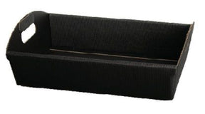 Black E-Flute - Corrugated Market Tray - 12-1/2 x 8-5/8 x 3-5/16"