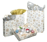 Alpine Snowflake - Shopping Bag - Cord Handle - 7-1/2 x 3-1/2 x 9-3/4"